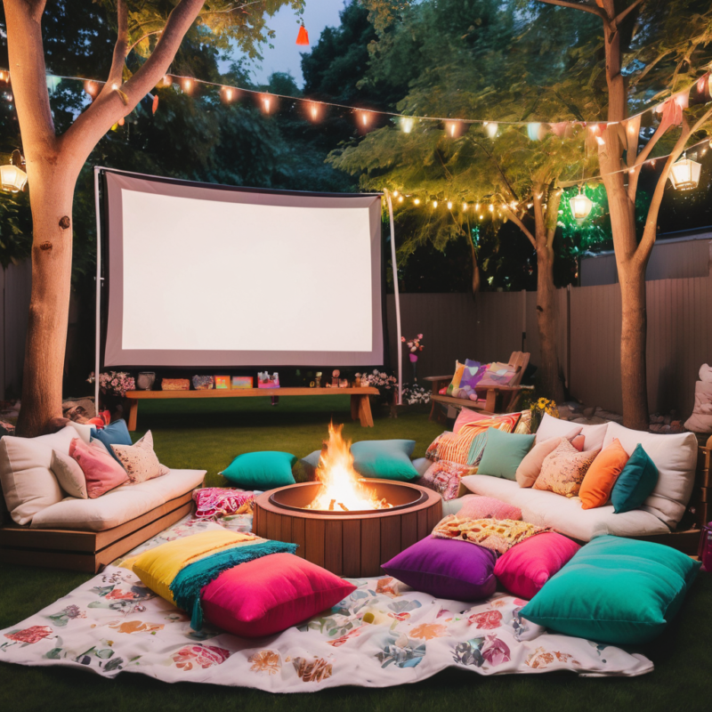 Transform Your Backyard: Fairy Light Canopy for Movie Nights