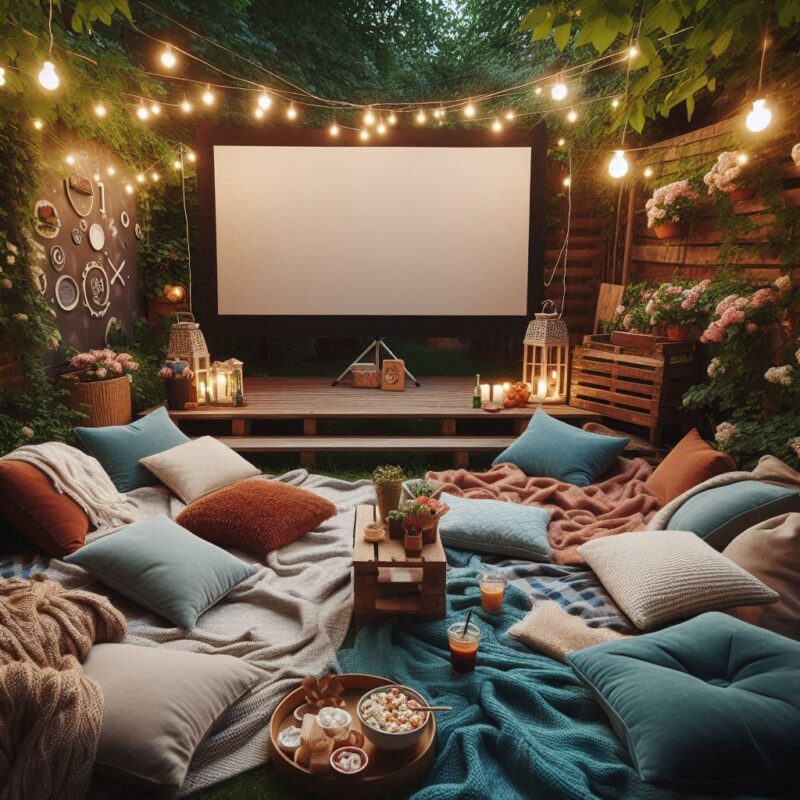 Transform Your Backyard: Fairy Light Canopy for Movie Nights