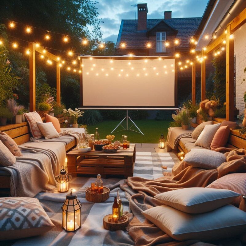 Transform Your Backyard: Fairy Light Canopy for Movie Nights