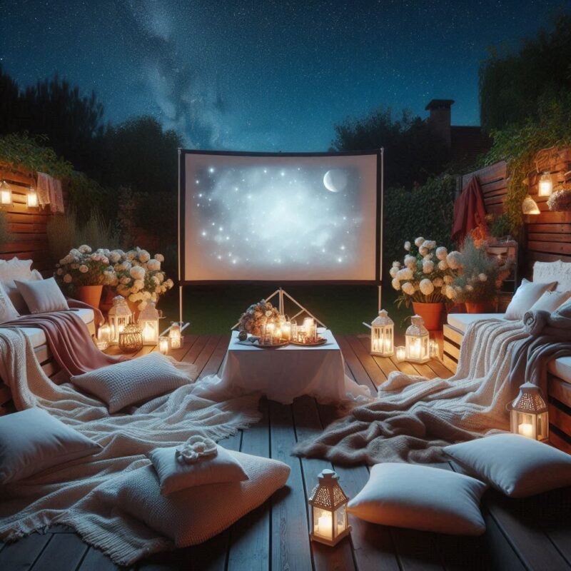 Under the Stars Cozy Garden Movie Setup Ideas for Couples