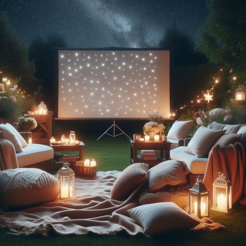 Under the Stars Cozy Garden Movie Setup Ideas for Couples