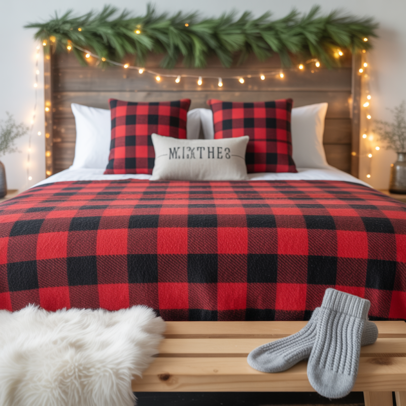 Classic Plaid Textiles & Rustic Elements