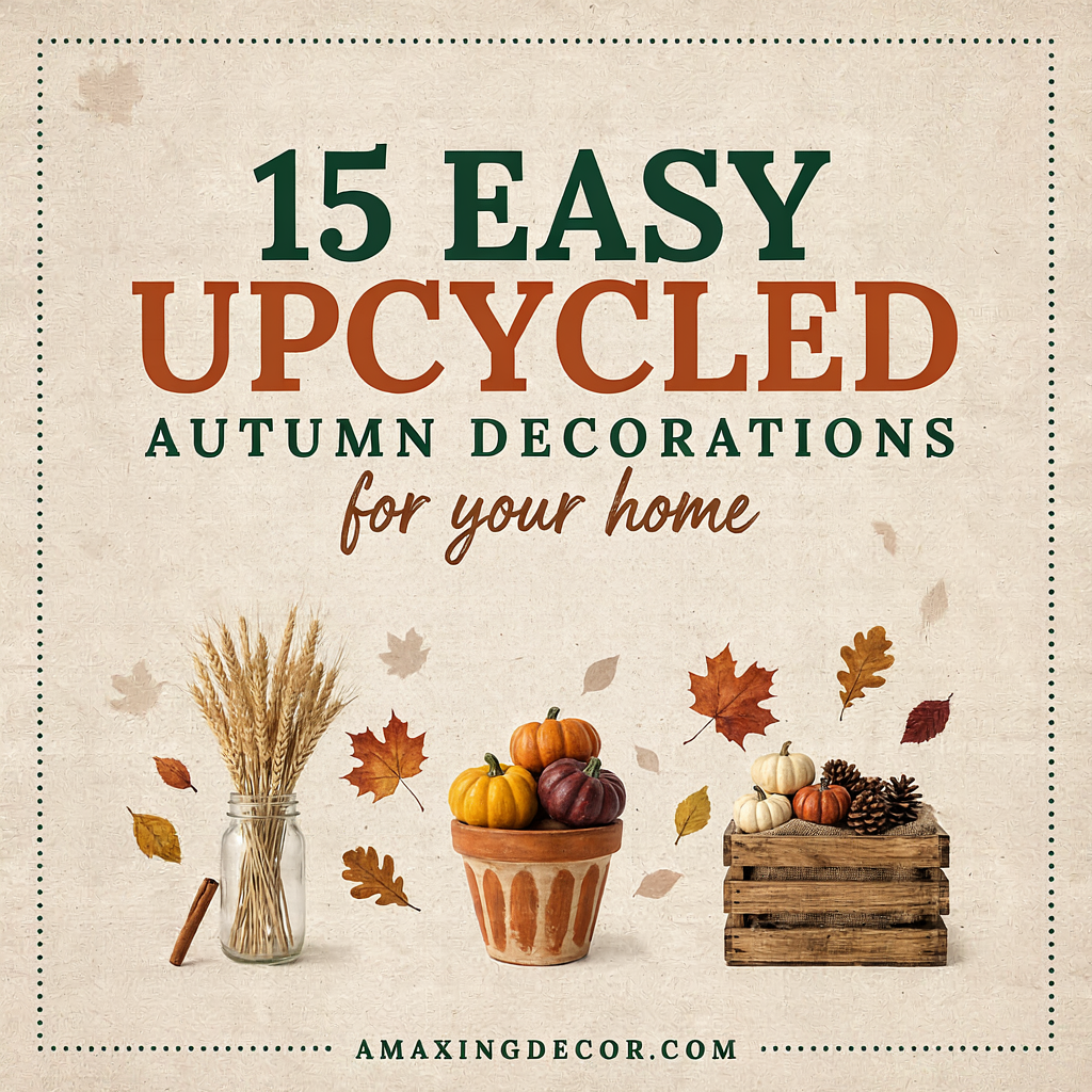 15 Easy Upcycled Autumn Decorations for Your Home