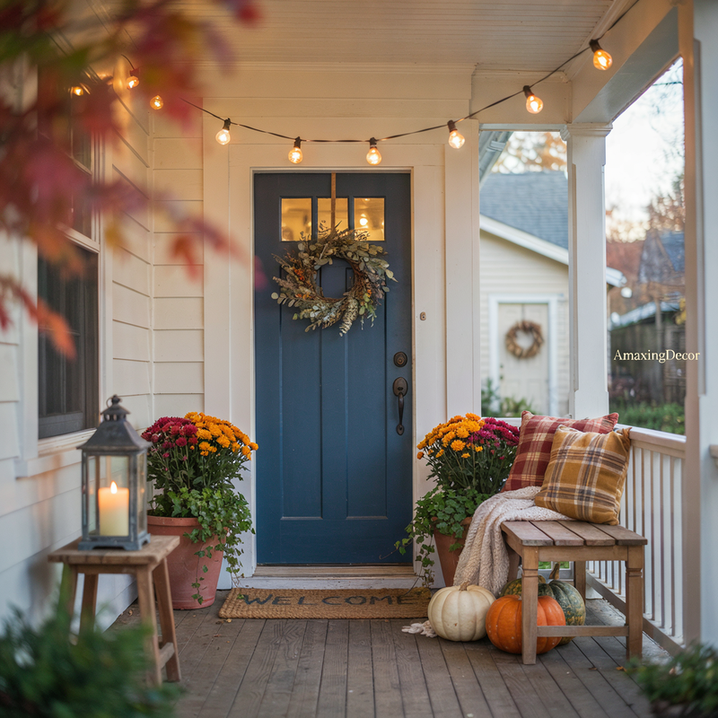 Cosy Autumn Front Porch Ideas