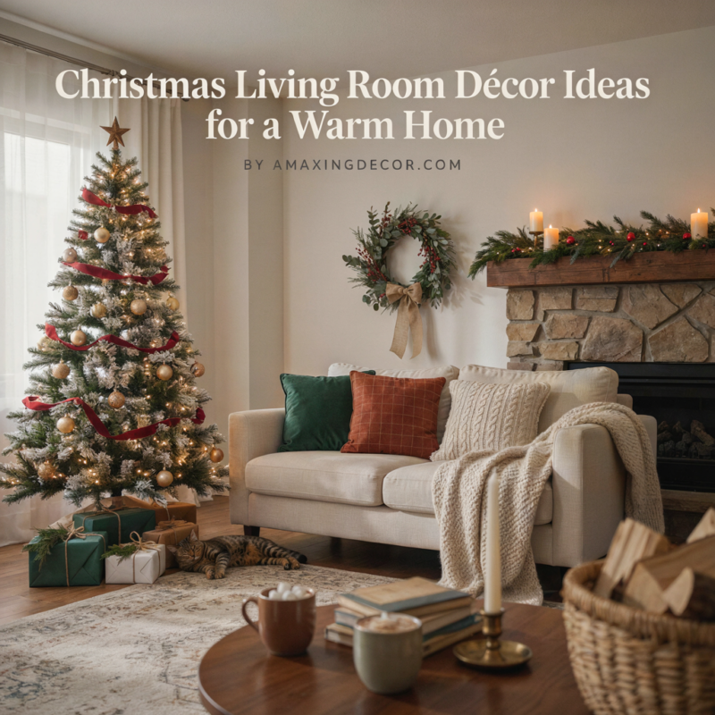 Christmas Living Room Décor Ideas for a Warm Home