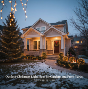 Outdoor Christmas Light Ideas for Gardens and Front Yards